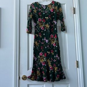 Green floral dress